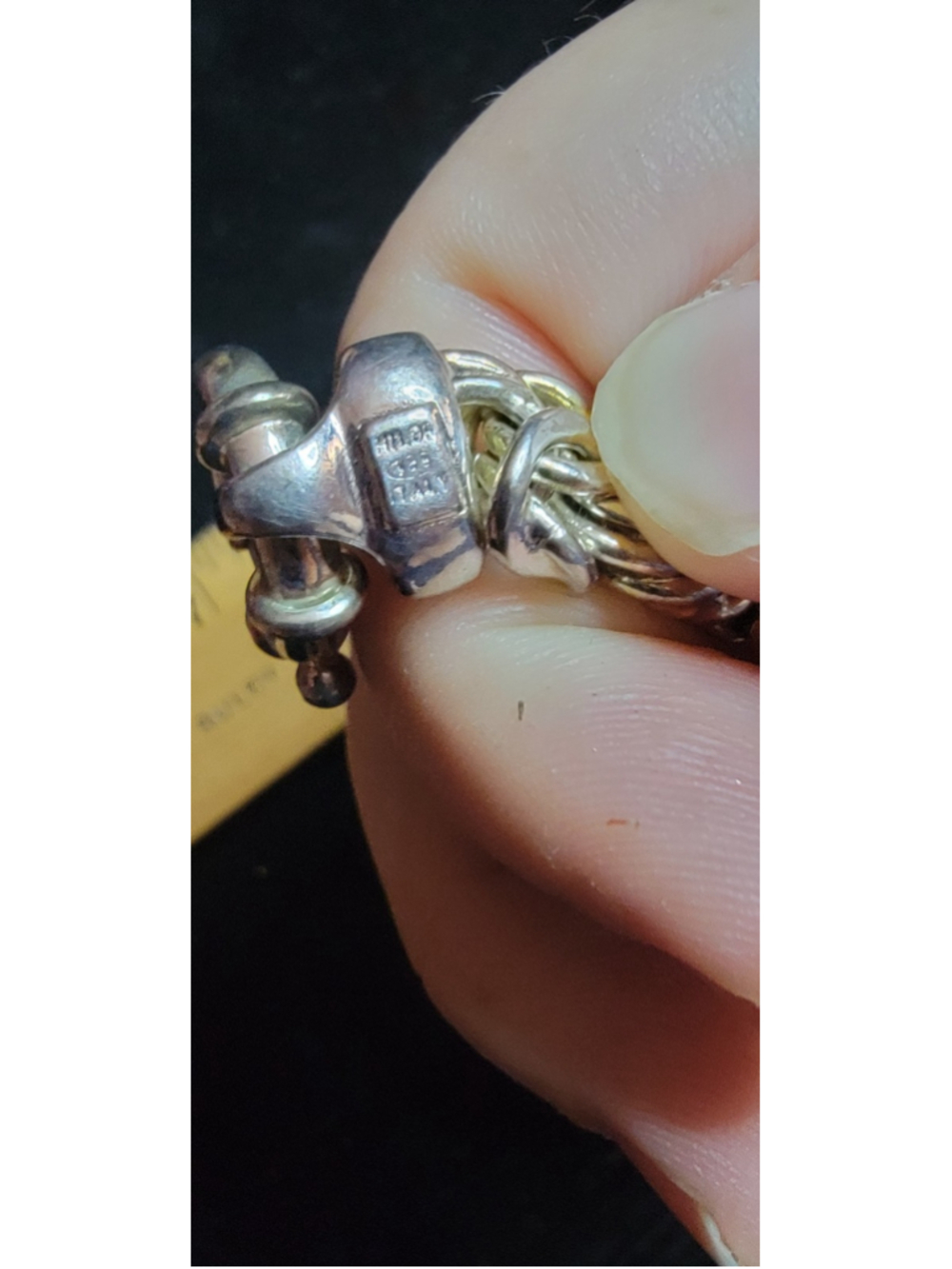 Byzantine Milor Italy Sterling Silver 925 Bracelet 47 - Picture 4 of 5